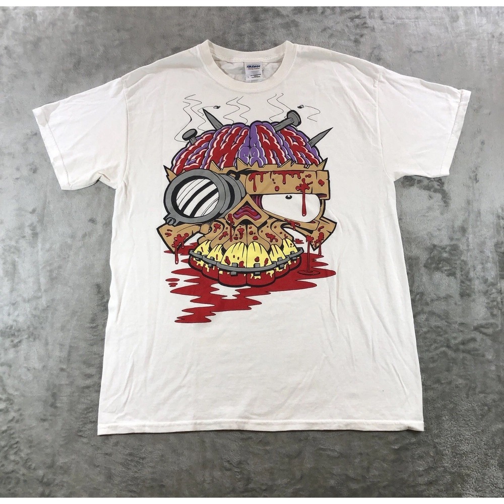 gwar shirt Men's L White Graphic Print Band Tee
